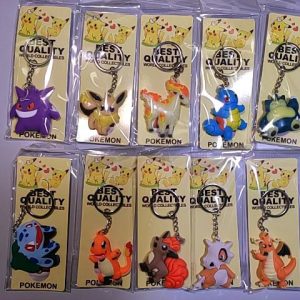 Photo réelle du produit Lot de 10 porte-clés mignons en silicone