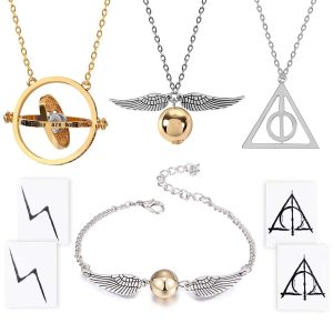 Lot de 4 bijoux fantaisie reliques de la mort - visuel produit