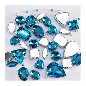 Lot de 50 strass à coudre multicolores en verre - visuel produit