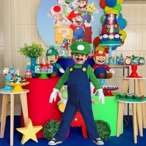 Casquette Luigi avec gants et moustache - visuel produit