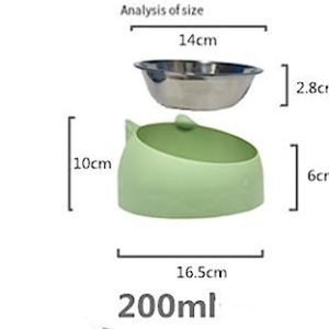 Lot de 2 gamelles en inox pour chat 200 ml - visuel produit