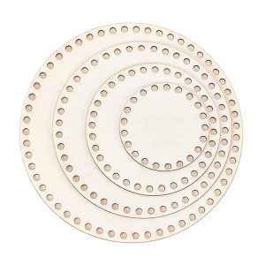 Fonds ronds en bois pour crochet et panier DIY - visuel produit