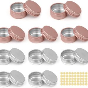 Lot de 10 pots bougie aluminium 10 ml avec étiquettes - produit neuf issu de déstockage