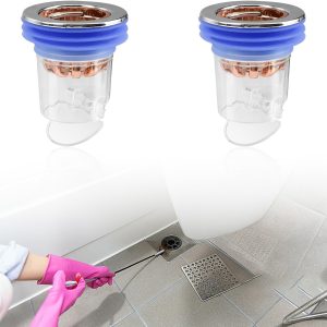 Anti Odeur Douche 2 Pièces - Bonde de Lavabo en Plastique ABS avec Drainage Magnétique et Filtre - D - produit neuf issu de déstockage