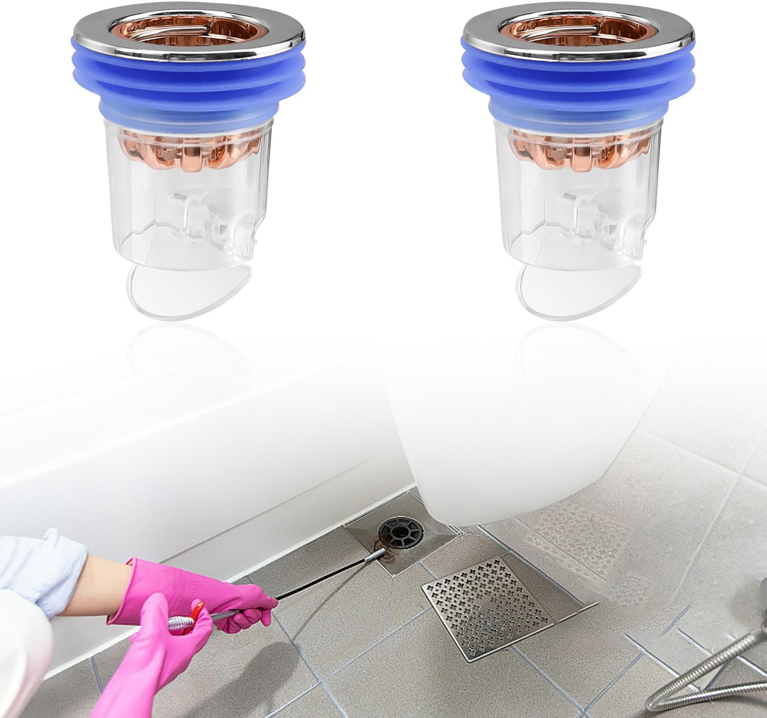Antiolor para ducha 2 piezas con válvula de lavabo y filtro