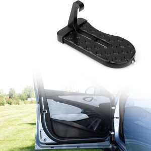 Marche Pied Voiture en Alliage d'Aluminium avec Crochet Rotatif et Marteau de Sécurité - Pédale de P - produit neuf issu de déstockage