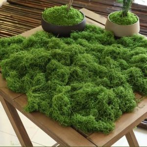 Mousse Artificielle Décorative 100g - Fausse Mousse Végétale Verte Foncée pour Bricolage et Décorati - produit neuf issu de déstockage