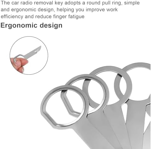 Clef Autoradio 8 Pièces en Acier Inoxydable - Outils de Démontage pour Autoradio et Climatiseurs de - produit neuf issu de déstockage