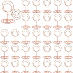30 Supports Porte-Noms et Porte-Photos en Métal Or Rose - 30 Pièces, Forme Ronde, pour Mariages, Ban - produit neuf issu de déstockage
