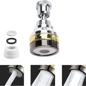 Economiseur d'eau pour robinet HJIAMA avec brise-jet, 3 modes, buse extensible anti-éclaboussures po - produit neuf issu de déstockage