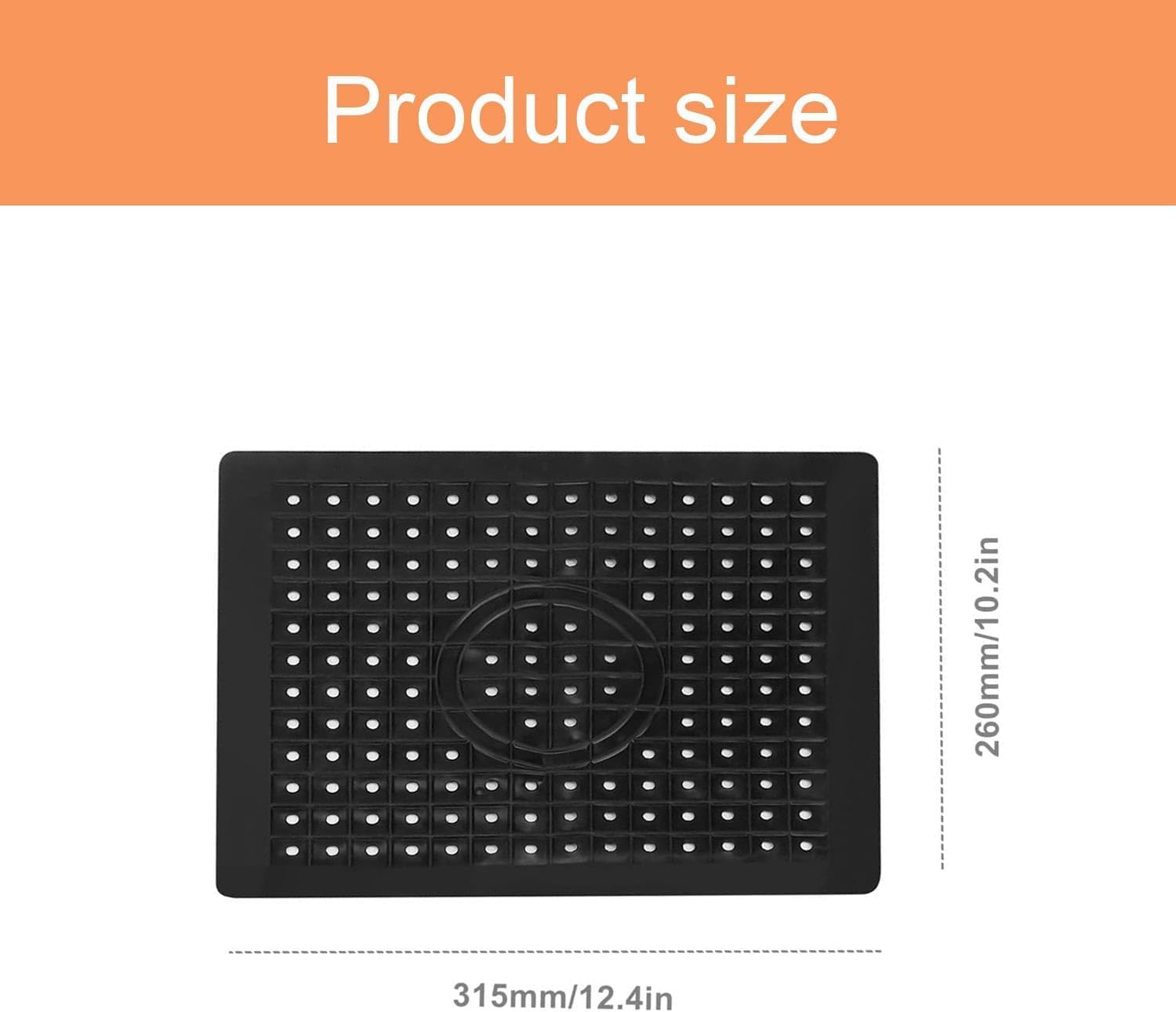 Tapis d'Évier en Nid d'Abeille 12,4 x 10,4 Pouces - Tapis Égouttoir Pliable, Découpable et Antidérap - produit neuf issu de déstockage