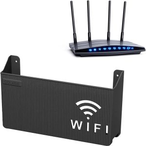 P000755-image_01 Cache Box Internet Mural Noir - Étagère Flottante de Rangement pour Routeur WiFi, Support Durable en - produit neuf issu de déstockage