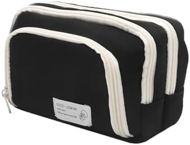 Trousse à Crayons Multifonctionnelle Grande Capacité avec 3 Compartiments – Trousse Scolaire en Tiss - produit neuf issu de déstockage