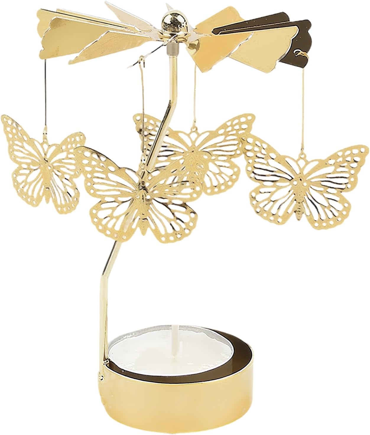 Bougeoir Rotatif dorado Papillon - Décoration Intérieure para boda, Saint-Valentin y Fêtes