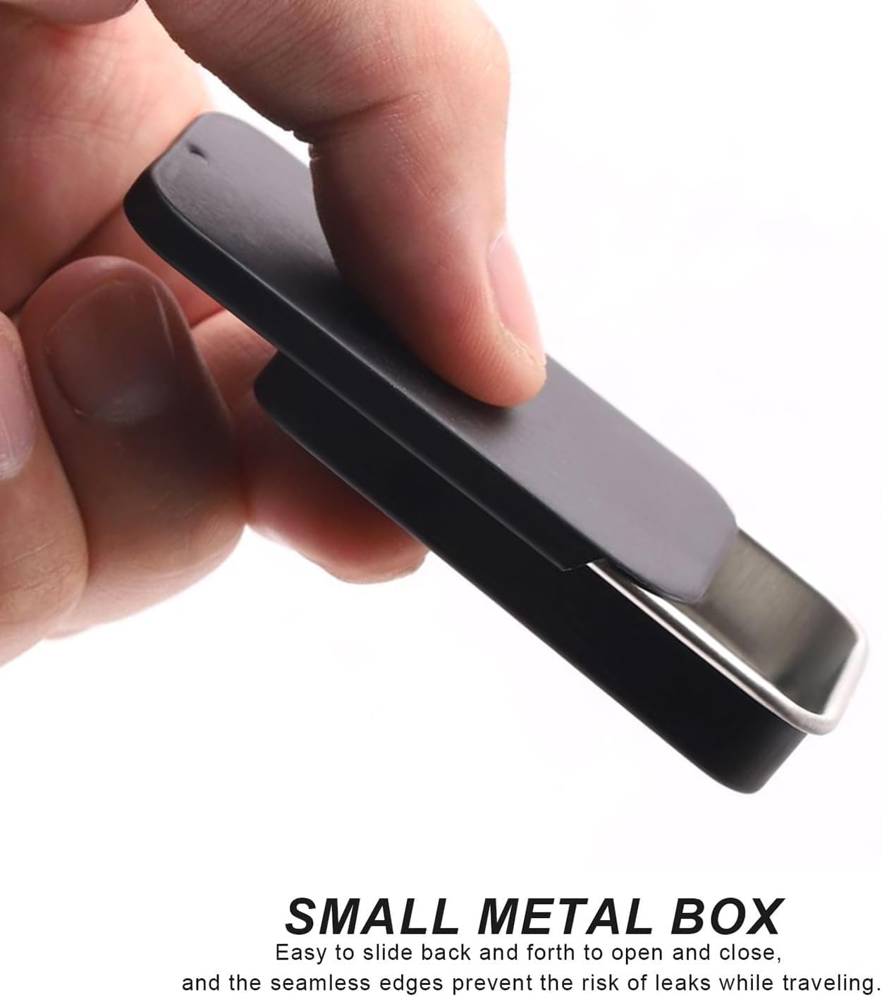 Schiebebox aus Metall, 9-teilig – rostfreie Mini-Blechboxen, mattierte Oberfläche, tragbar – Bild 4