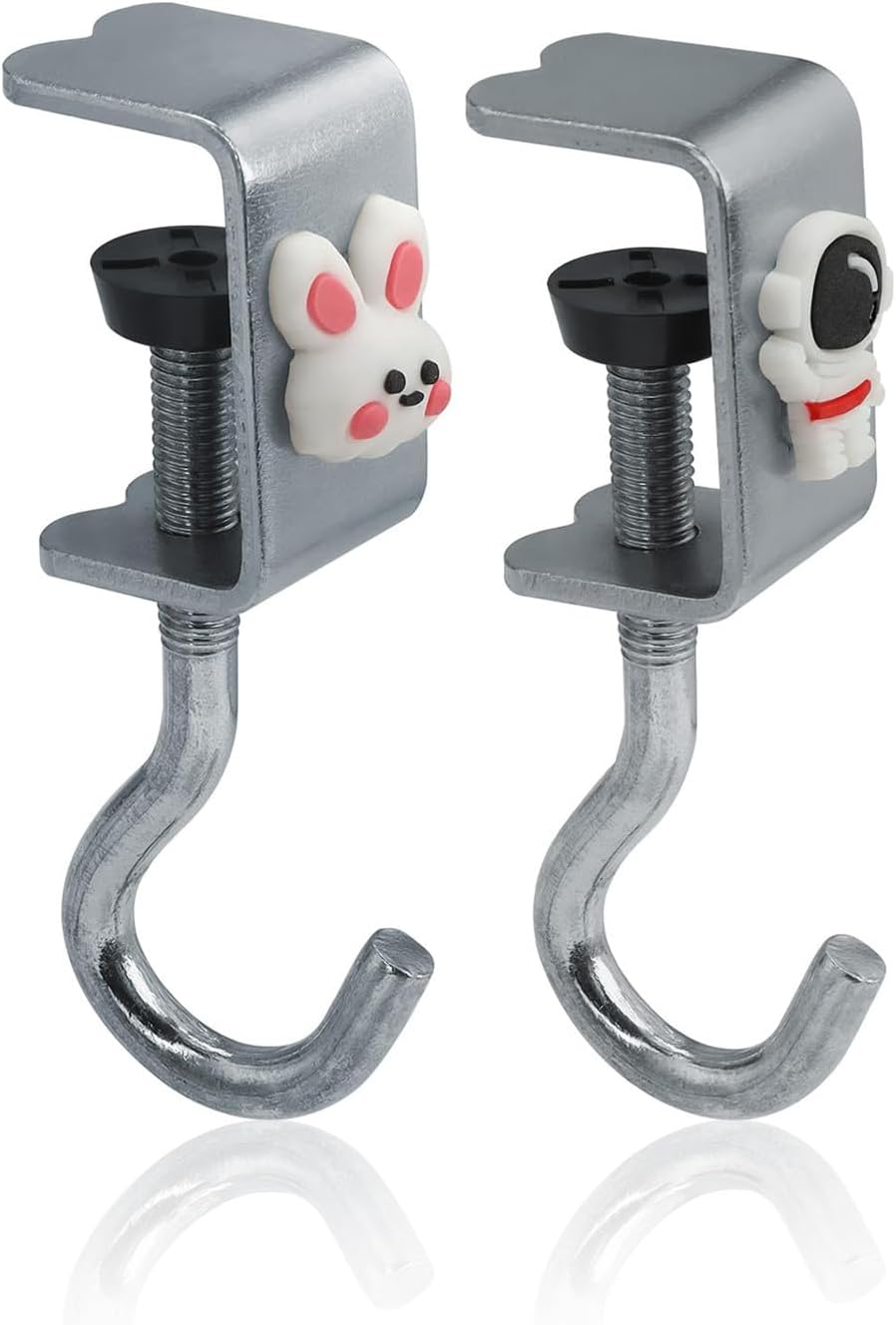 Ganchos ajustables para bolsos de 0,3-3,5 cm – Juego de 2 ganchos antideslizantes para oficina, dormitorio,