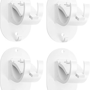 Support Tringle à Rideaux Sans Percage - Lot de 4 Crochets Auto-Adhésifs Blancs pour Tringles jusqu' - produit neuf issu de déstockage