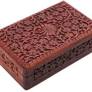 Ajuny Boîte à bijoux en bois