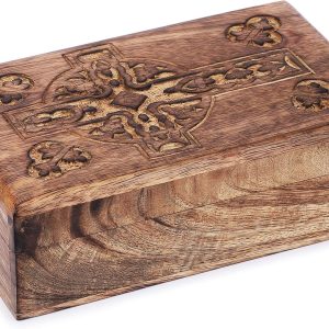 Ajuny Croix murale décorative en bois - Motif croix celtique