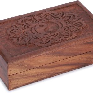 Ajuny Boîte à bijoux en bois