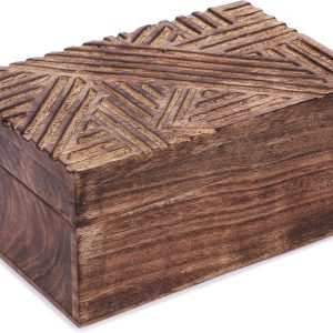Ajuny Boîte à bijoux en bois