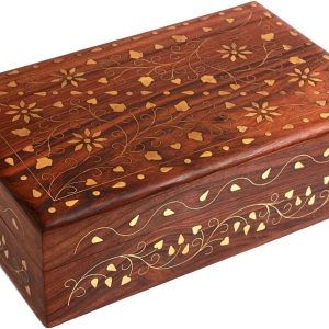 Ajuny Boîte à bijoux en bois
