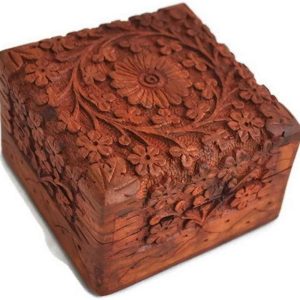 Ajuny Boîte à bijoux en bois