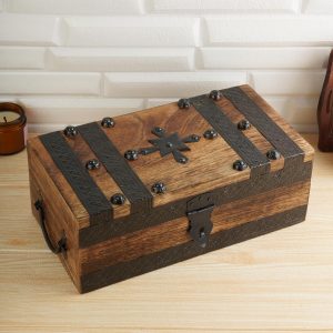 Ajuny Boîte à bijoux en bois de manguier