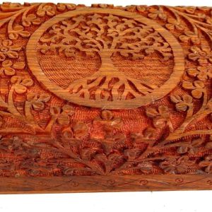 Ajuny Boîte à bijoux en bois