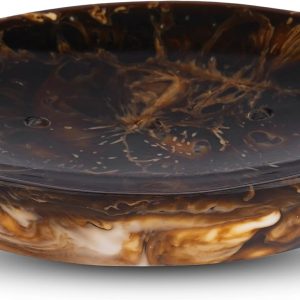 Ajuny Porte-savon résine marron auto-drainant