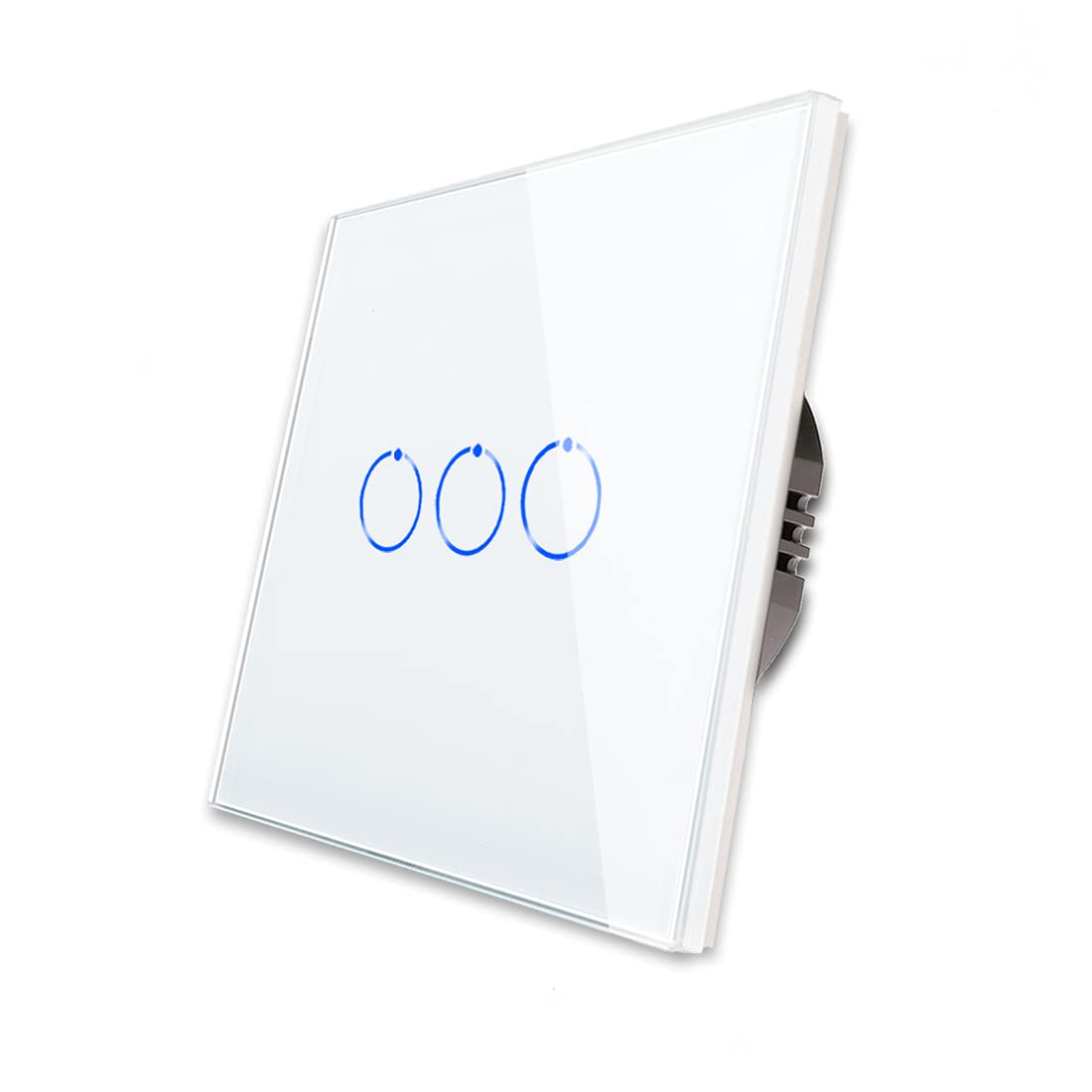 CNBINGO Interrupteur tactile triple 3 voies 1 pôle, panneau verre trempé, LED éta…