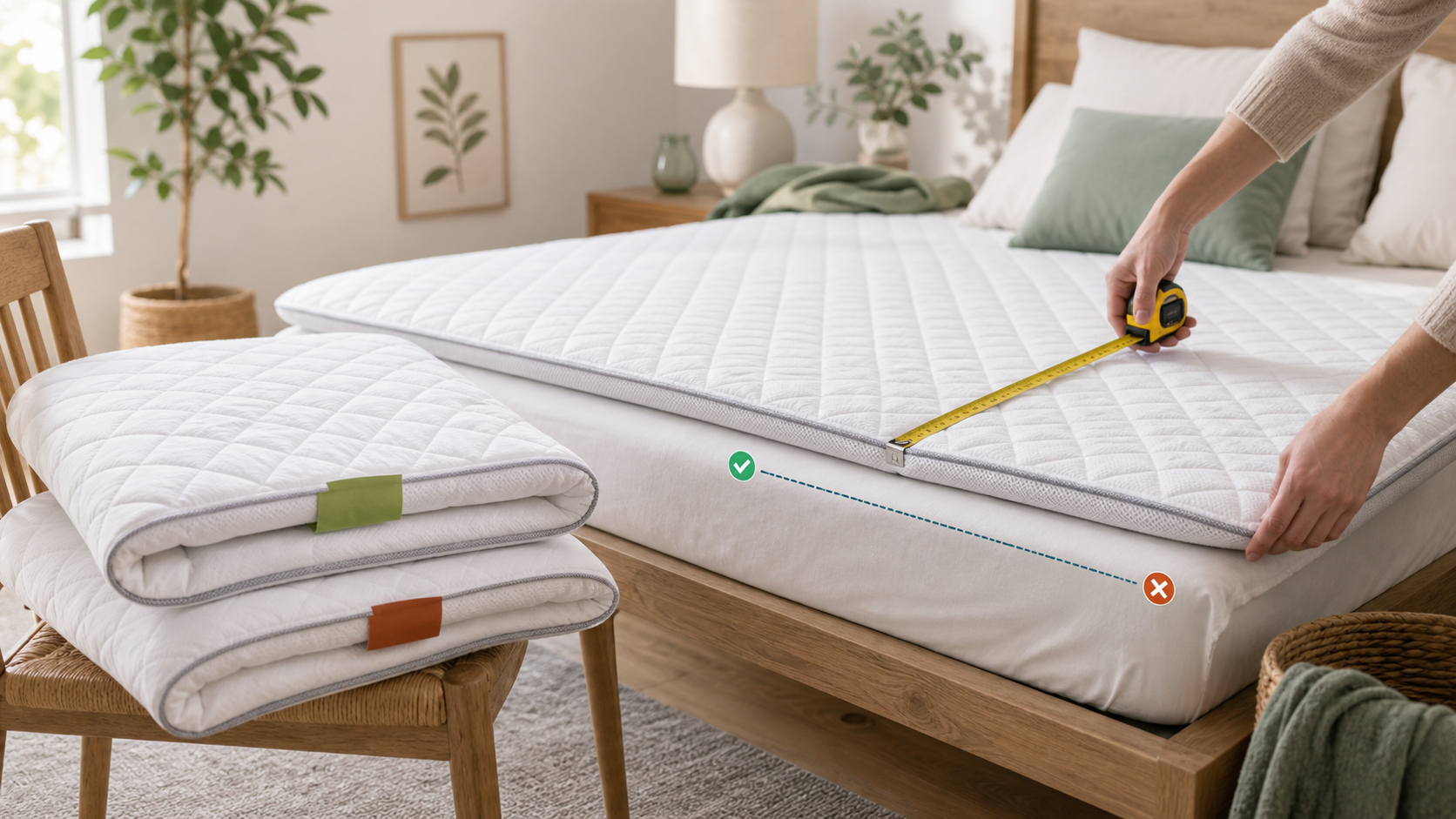 Mesurer un surmatelas reconditionné pour choisir la bonne taille
