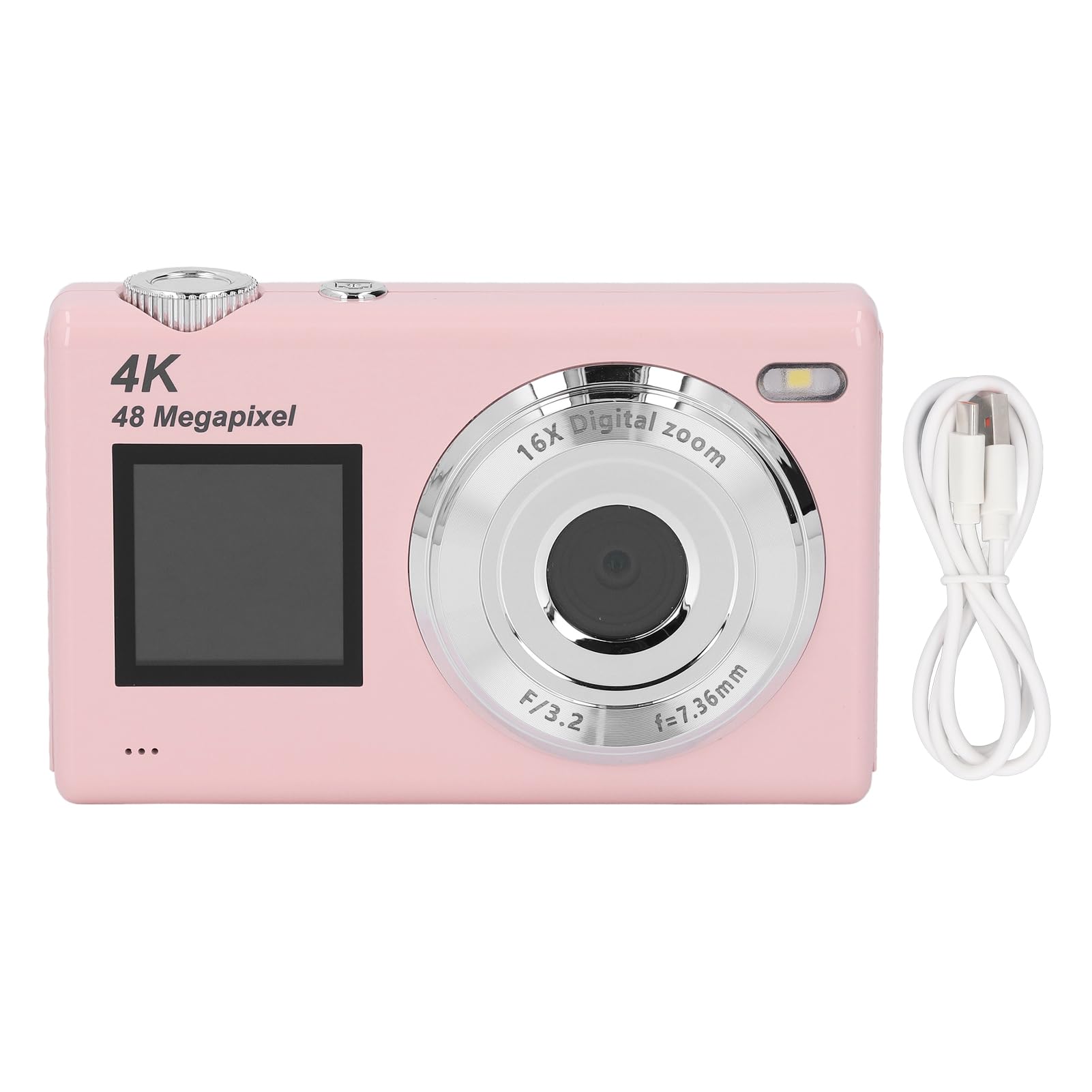 Uso de la cámara compacta para niños 4K rosa restaurada