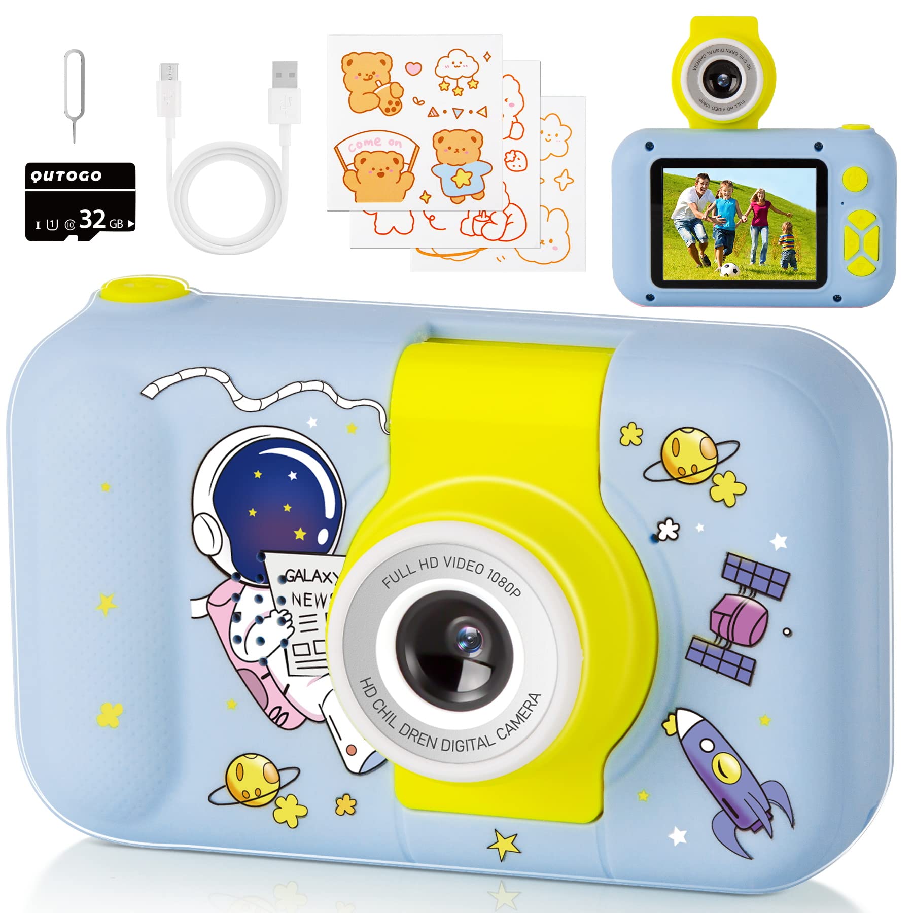 Cámara infantil QUTOGO amarillo blancoooo reacondicionado