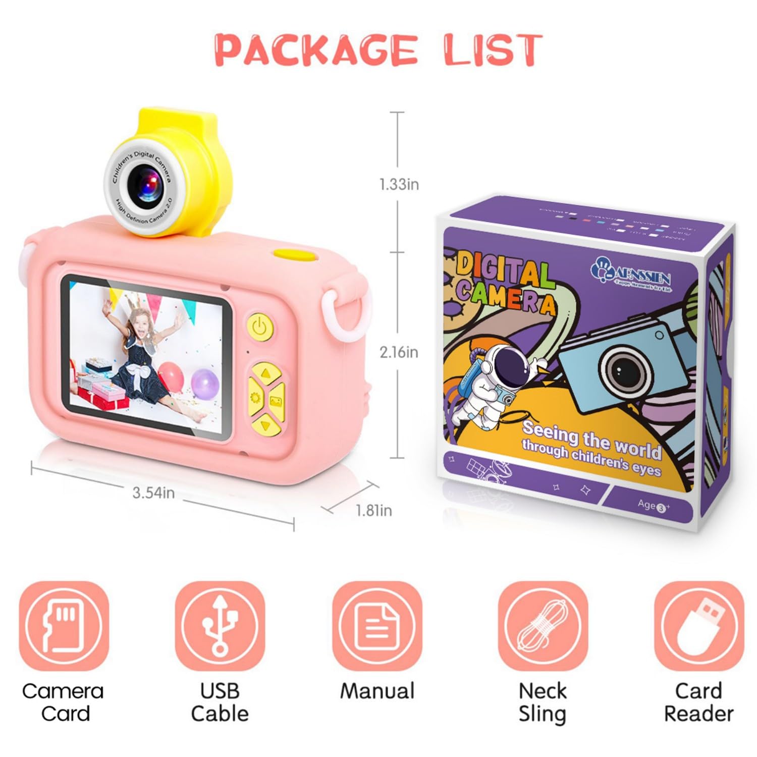 Appareil photo enfant ARNSSIEN X101 rose reconditionné - image 7