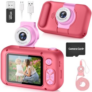 81zgO3wOESL.jpg Appareil photo enfant ARNSSIEN X101 rose avec sac reconditionné - image 1