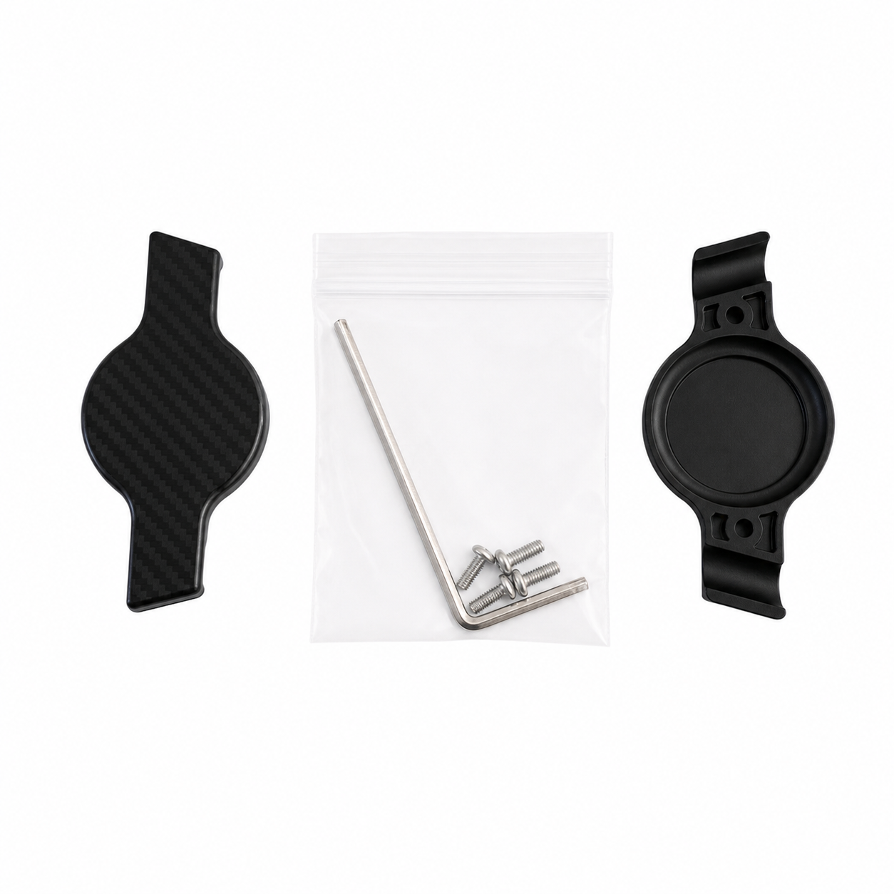 Kit de soporte negro con tornillos y llave Allen