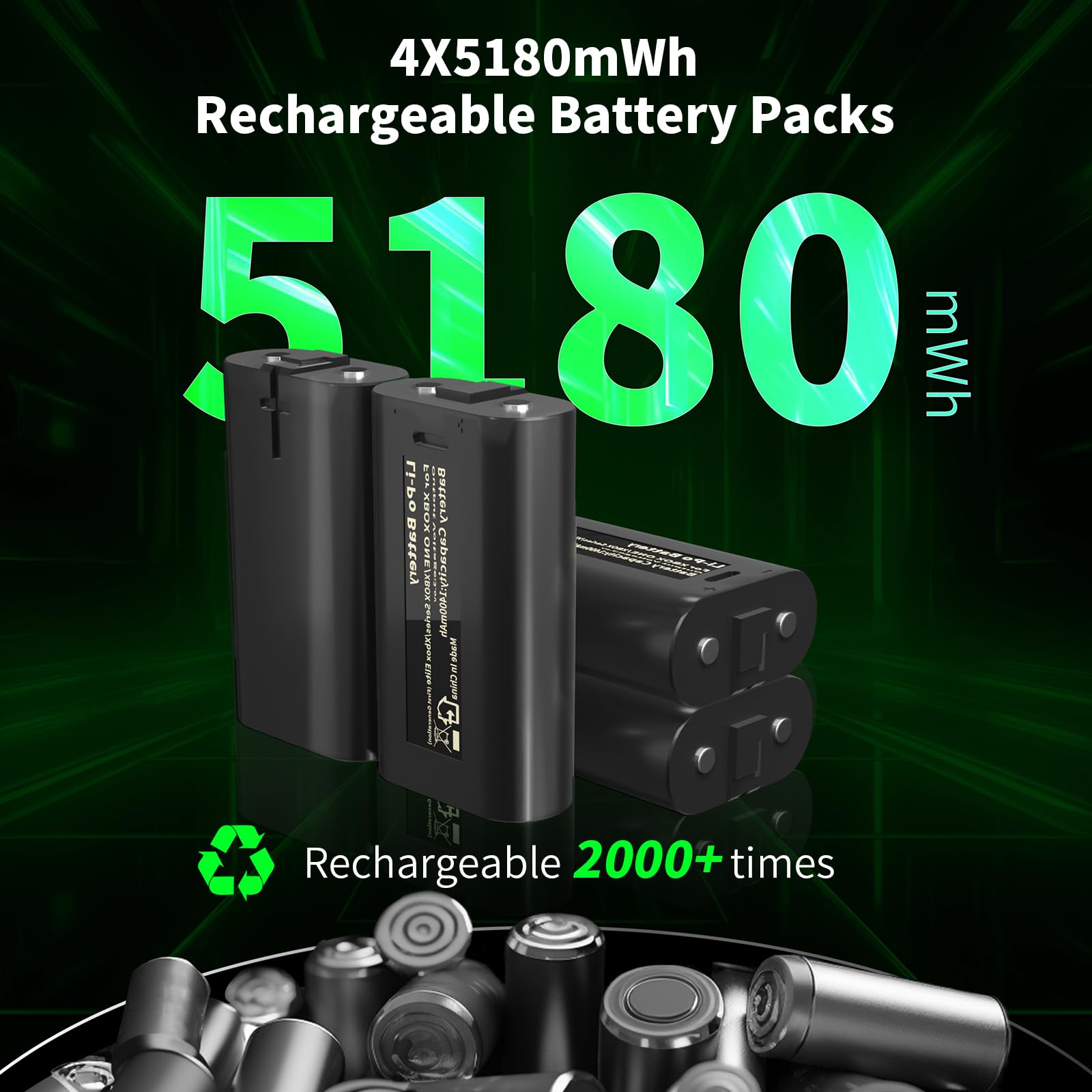 Kit batteries rechargeables Xbox avec station de charge AceGamer