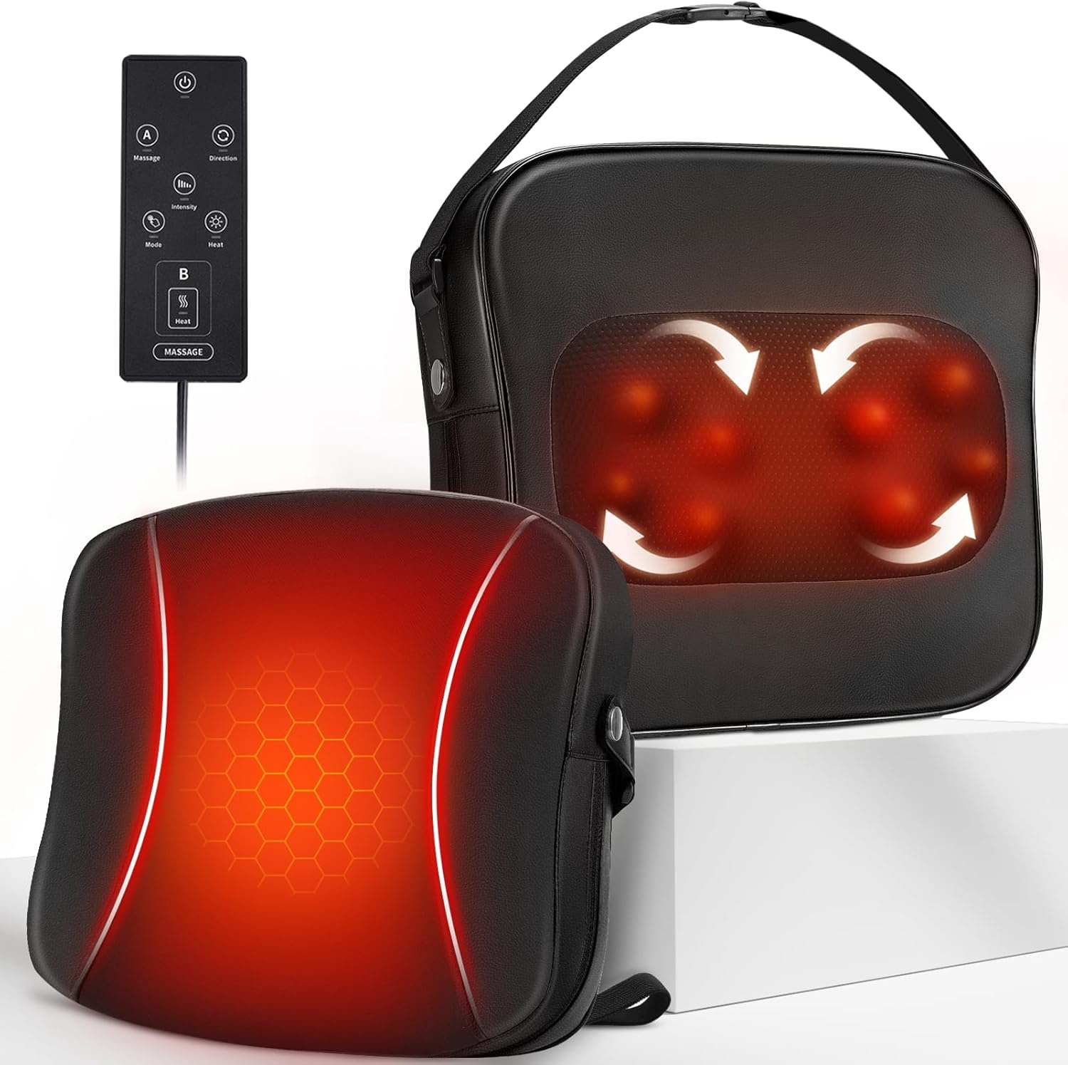 Masajeador de espalda y lumbares OMASSA M2 Shiatsu con calor – reacondicionado