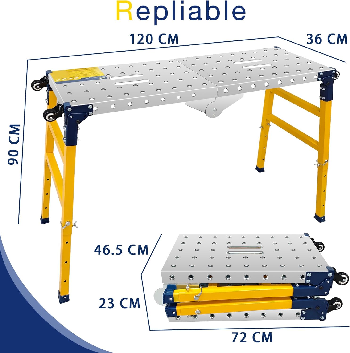 Plateforme de travail VKE 120 × 36 cm réglable – reconditionnée – vue 3