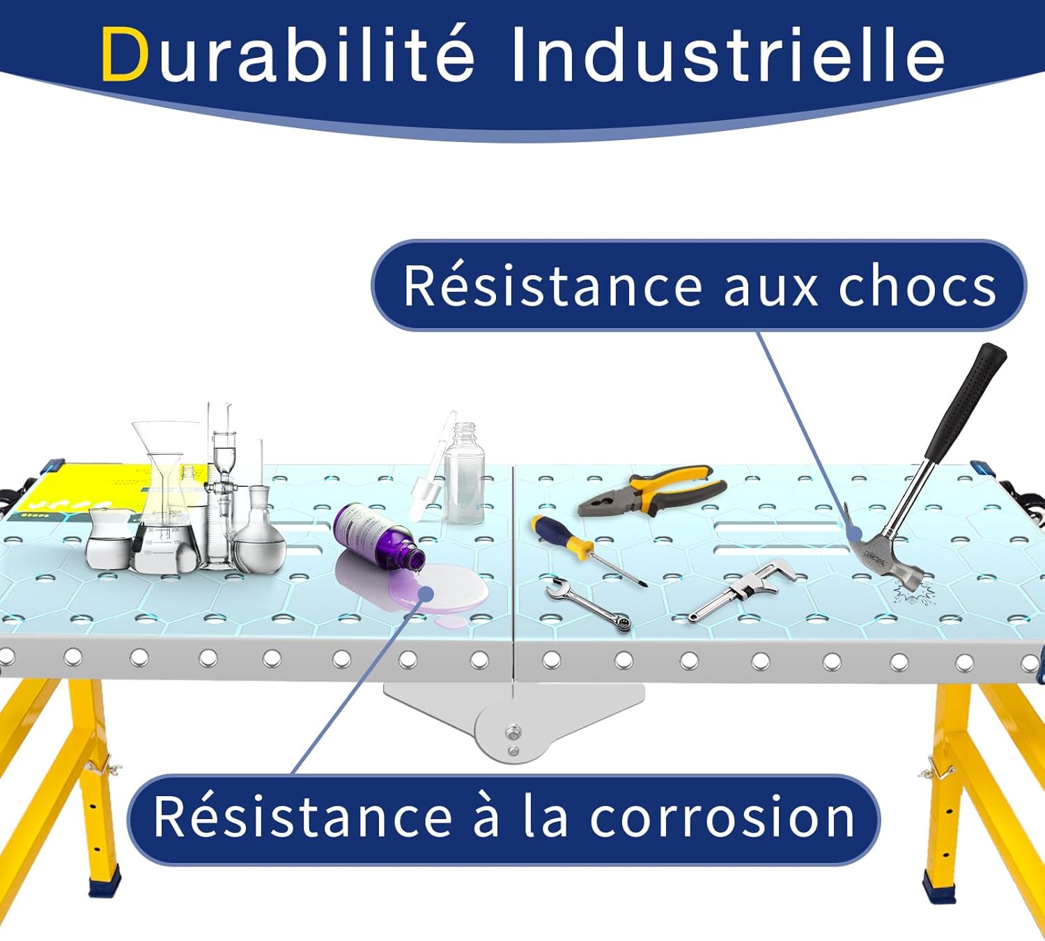 Contenu du lot Plateforme de travail VKE 120 × 36 cm réglable – reconditionnée