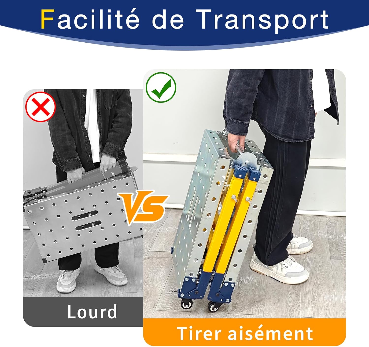 Utilisation de Plateforme de travail VKE 120 × 36 cm réglable – reconditionnée