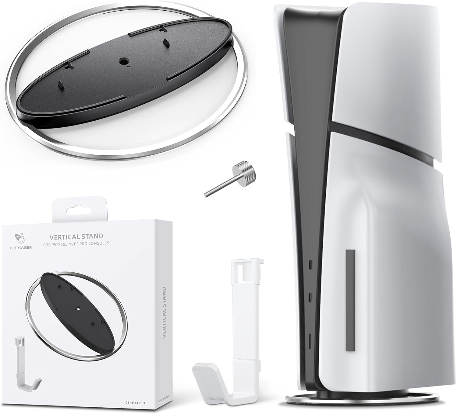 Support vertical AceGamer pour PS5, PS5 Slim et PS5 Pro