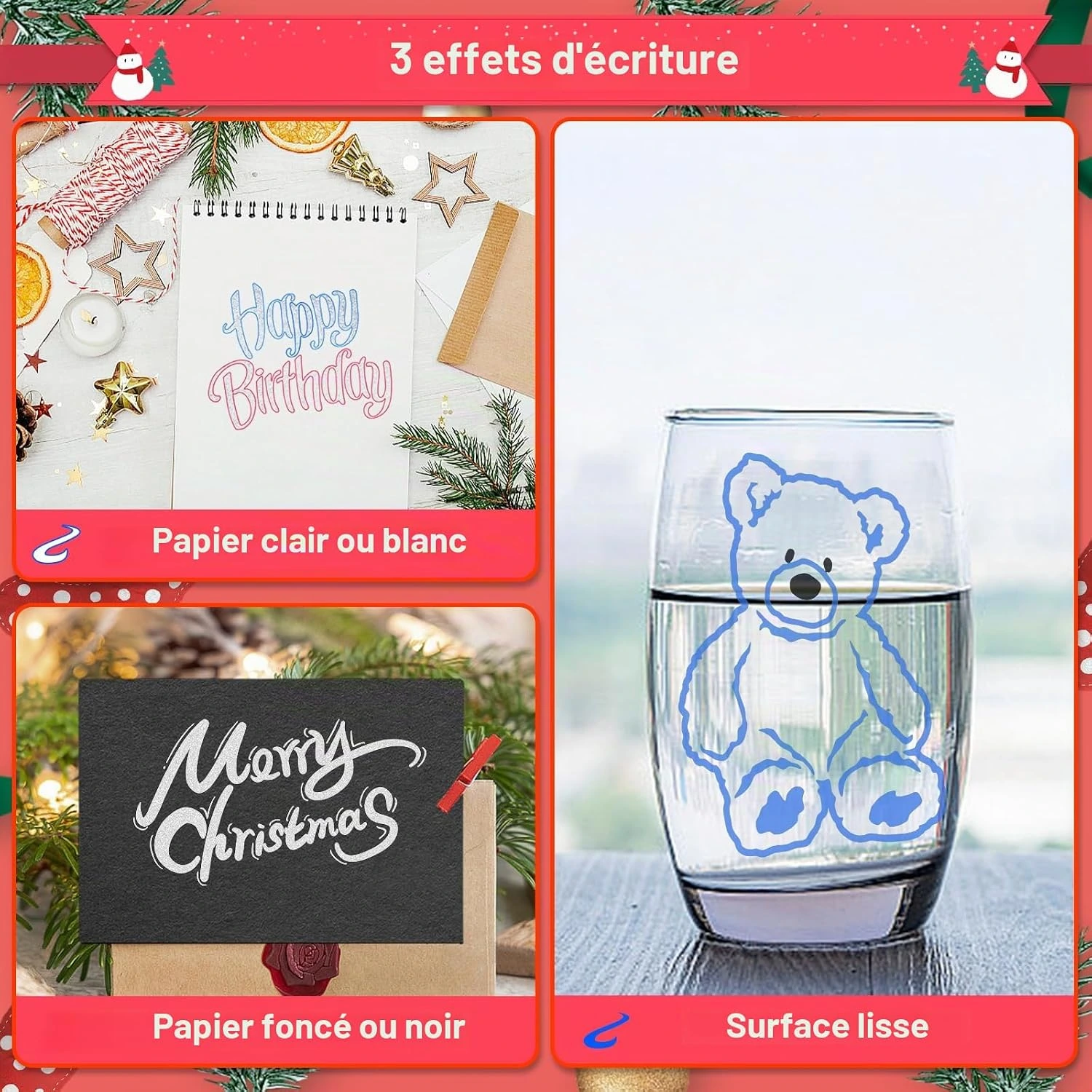 Détails des feutres pailletés YITHINC
