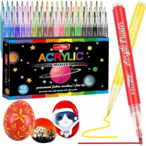 Marqueurs peinture acrylique 60 couleurs Marqueurs peinture acrylique 60 couleurs