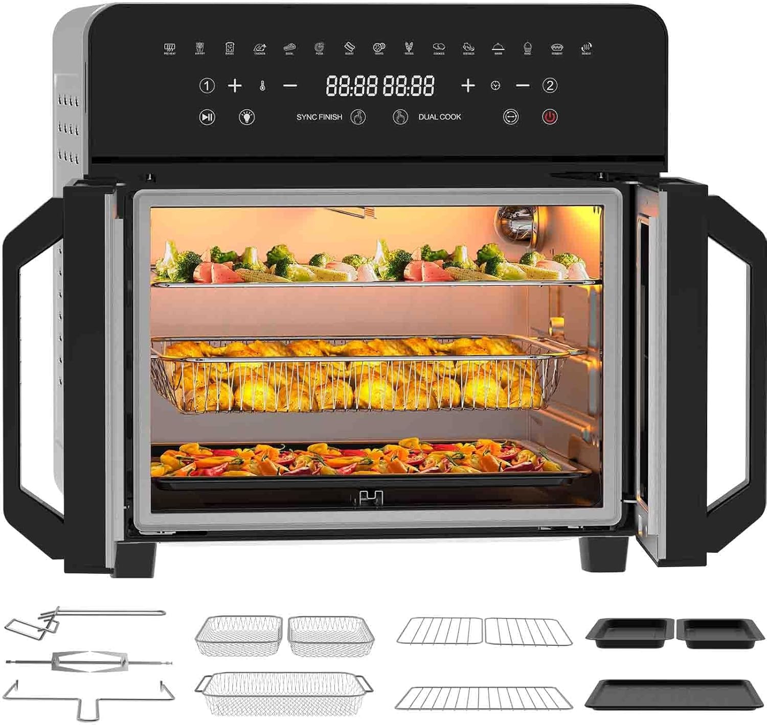 Mini horno freidora de aire de doble zona EMPHSISM 23L