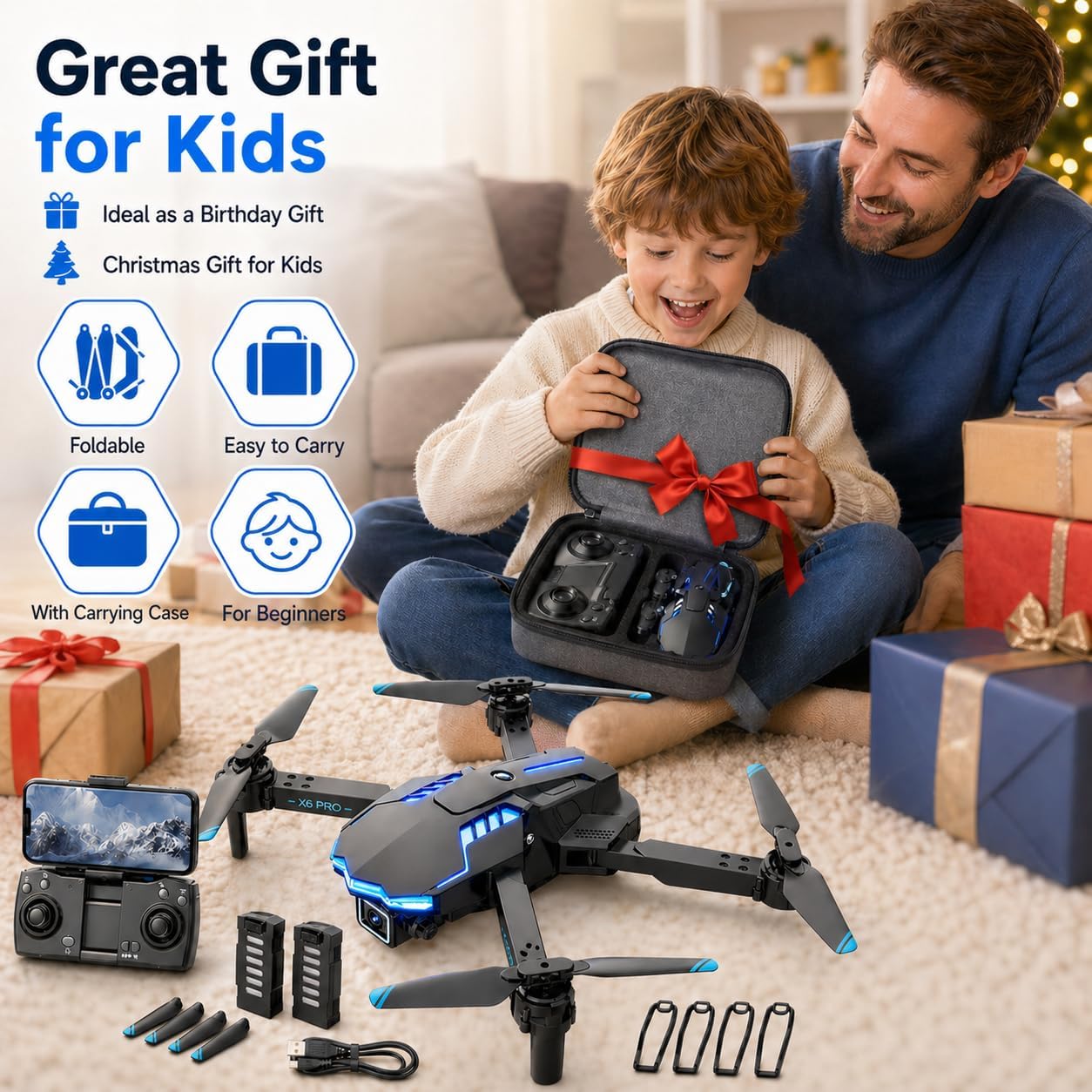 Drone caméra 1080p Kononioo - image 6