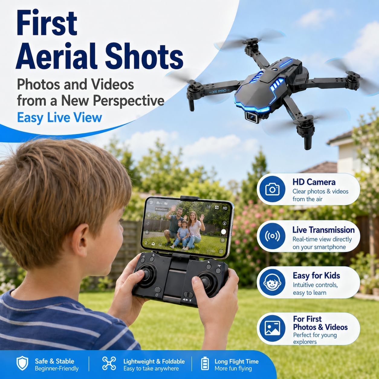 Drone caméra 1080p Kononioo - image 3