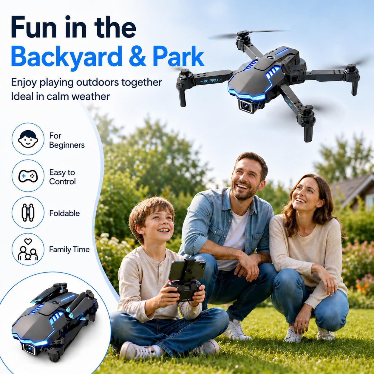 Drone caméra 1080p Kononioo - image 4
