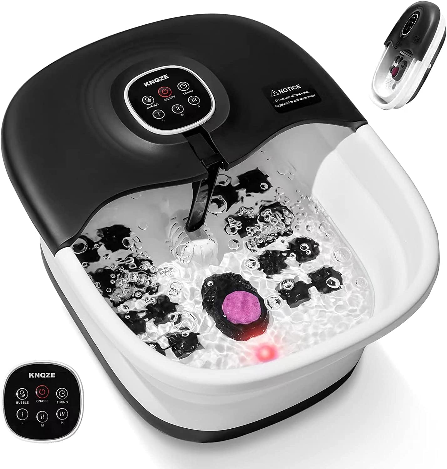 Baño de pies de masaje KNQZE con calefacción plegable – reacondicionado